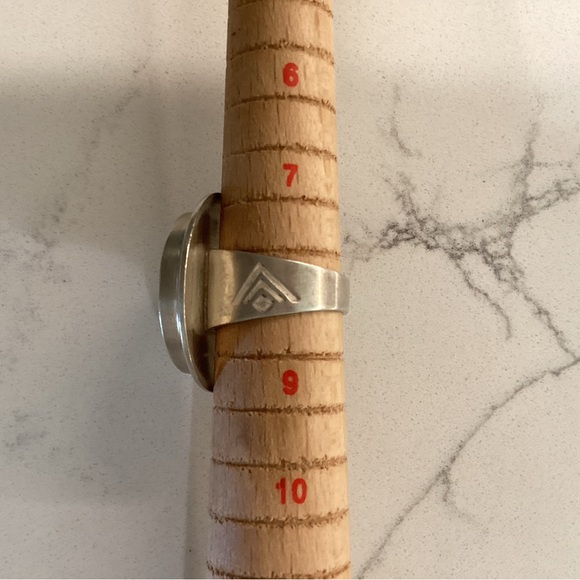 Silpada Carved Jasper and Sterling Silver Ring, Size 8 - Picture 6 of 8